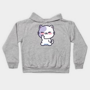 cute cat drawing Kids Hoodie